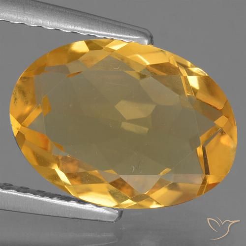 2.49ct Natural Deep Orange-Gold Citrine, Oval, VVS-VS