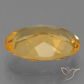 Citrine Gemstone in 11.4 x 8.2 mm Size for Sale, Citrine Stone in Deep Orange-Gold Color
