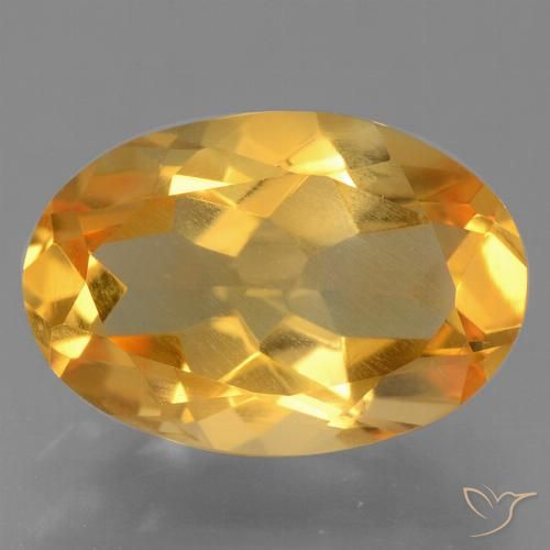 2.42ct Natural Deep Orange-Gold Citrine, Oval, VVS-VS