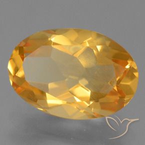 2.42 ct Golden Citrine Stone, Natural Citrine in Oval Facet Shape for Sale