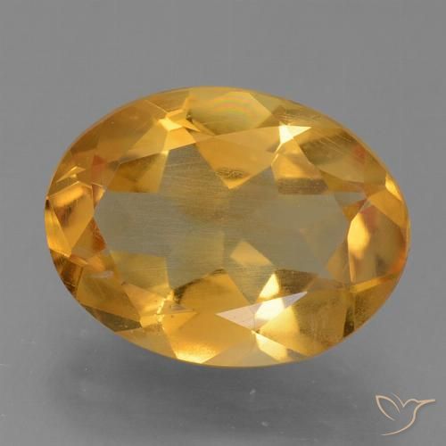 2.08ct Natural Deep Orange-Gold Citrine, Oval, VS