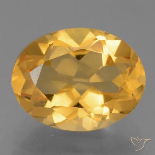 2.10ct Natural Medium-Light Orange-Gold Citrine, Oval, VS