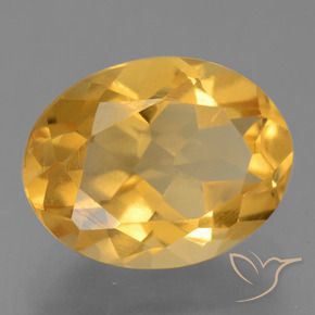 2.10 ct Golden Citrine Stone, Natural Citrine in Oval Facet Shape for Sale