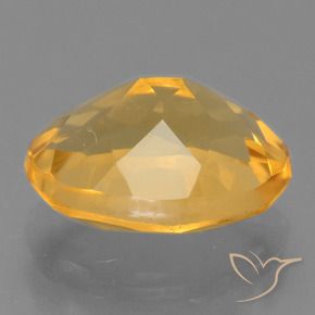 Citrine Gemstone in 9.7 x 7.5 mm Size for Sale, Citrine Stone in Medium-Light Orange-Gold Color