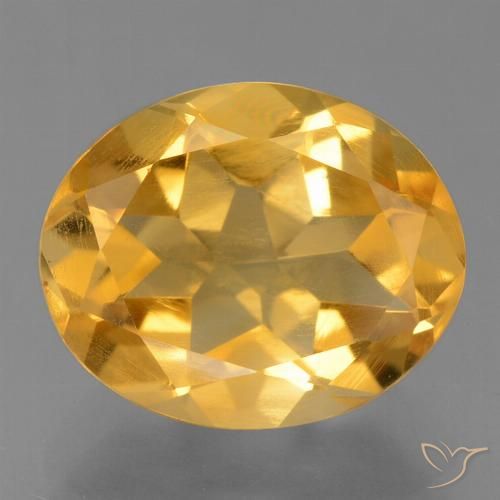 2.78ct Natural Deep Orange-Gold Citrine, Oval, VS