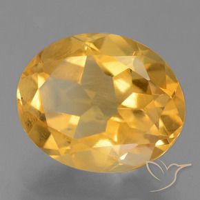 2.78 ct Golden Citrine Stone, Natural Citrine in Oval Facet Shape for Sale