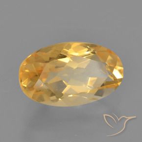 2.13 ct Golden Citrine Stone, Natural Citrine in Oval Facet Shape for Sale