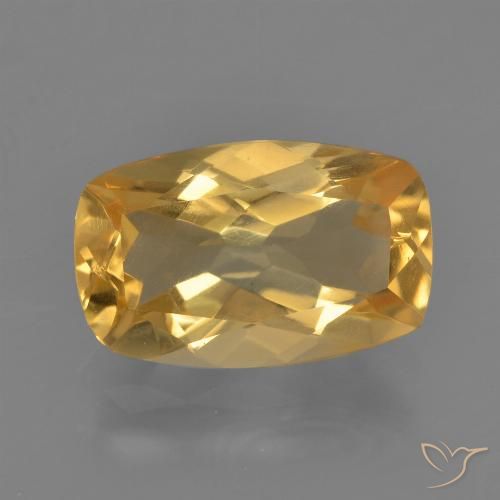 2.68ct Natural Light Orange-Gold Citrine, Cushion, VVS-VS