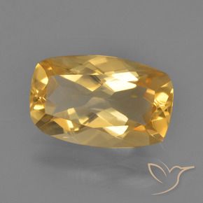 2.68 ct Golden Citrine Stone, Natural Citrine in Cushion-Cut Shape for Sale