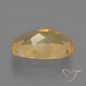 Citrine Gemstone in 11.7 x 7.4 mm Size for Sale, Citrine Stone in Light Orange-Gold Color