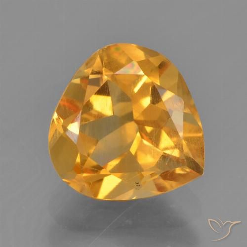 1.72ct Natural Orange-Gold Citrine, Pear Shape, VS
