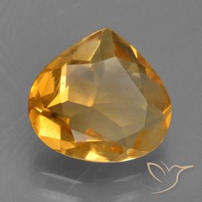 1.86 ct Golden Citrine Stone, Natural Citrine in Pear Facet Shape for Sale