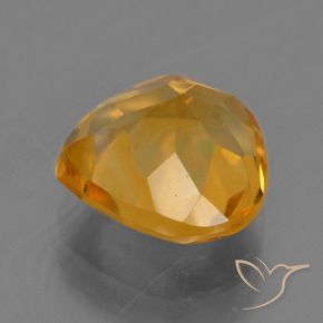 Citrine Gemstone in 8.3 x 9 mm Size for Sale, Citrine Stone in Dark Orange-Gold Color