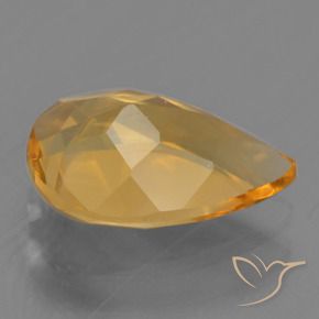 Citrine Gemstone in 10.7 x 7.3 mm Size for Sale, Citrine Stone in Dark Orange-Gold Color