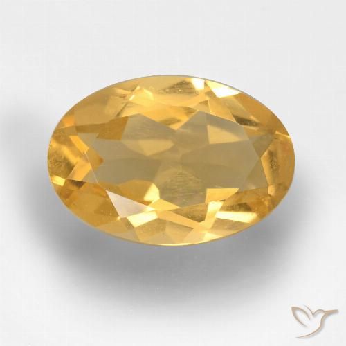 2.41ct Natural Medium Gold Citrine, Oval, VVS-VS