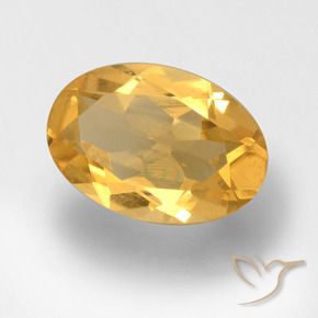 2.41 ct Golden Citrine Stone, Natural Citrine in Oval Facet Shape for Sale