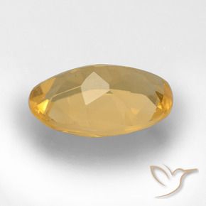 Citrine Gemstone in 11.2 x 7.8 mm Size for Sale, Citrine Stone in Medium Gold Color