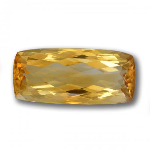 Deep Golden Orange Citrine Gem - 12.7ct Cushion-Cut (ID: 457694)
