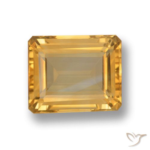 4.89 ct Yellow Citrine, 11.1 x 9.1 mm Octagon Cut From Brazil, Photo A
