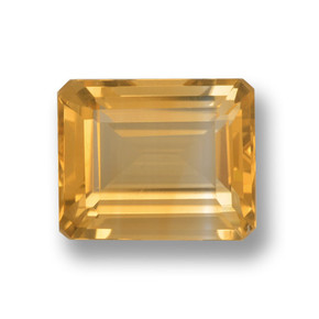 Medium-Light Orange-Gold Citrine Gem - 4.1ct Octagon Step Cut (ID: 459856)