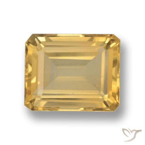 4.46 ct Yellow Citrine, 11 x 9 mm Octagon Cut From Brazil, Photo A