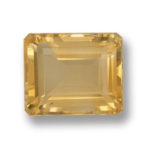 5.5ct Octagon Step Cut Yellow Golden Citrine Gem for sale 5.5ct Octagon Step Cut Yellow Golden Citrine Gem (ID: 459880)