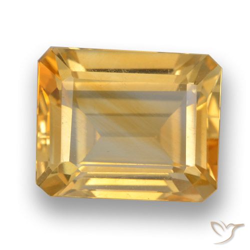 4.24 ct Yellow Citrine, 10.9 x 8.9 mm Octagon Cut From Brazil, Photo A