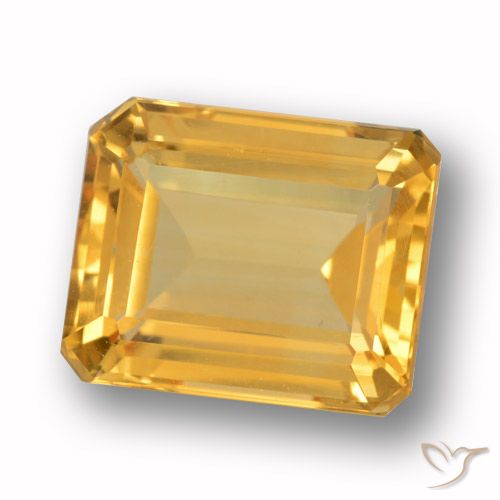 4.64 ct Yellow Citrine, 11 x 9 mm Octagon Cut From Brazil, Photo A