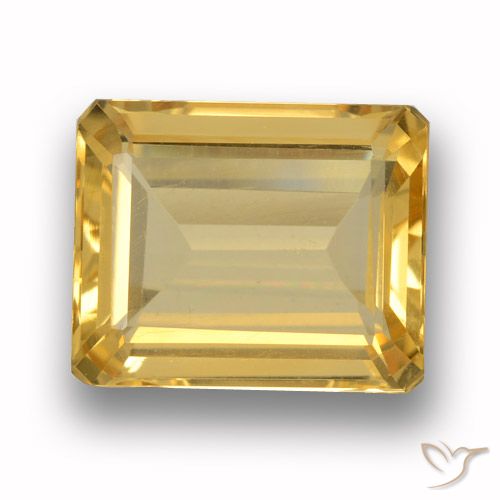 4.1 ct Yellow Citrine, 11.1 x 9.1 mm Octagon Cut From Brazil, Photo A