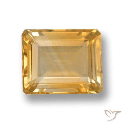 4.20ct Natural Orange-Gold Citrine, Emerald Cut, VVS-VS