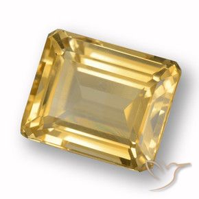 4.67 ct Golden Citrine Stone, Natural Citrine in Octagon Step Cut Shape for Sale