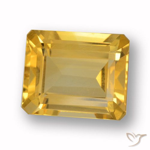 4.47 ct Golden Citrine Gemstone, Citrine Gem in Octagon Step Cut Shape for Sale.