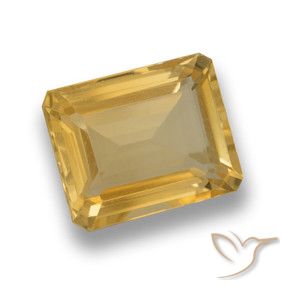 4.15 ct Golden Citrine Stone, Natural Citrine in Octagon Step Cut Shape for Sale