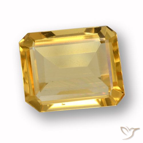3.37ct Natural Gold Citrine, Emerald Cut, VVS-VS