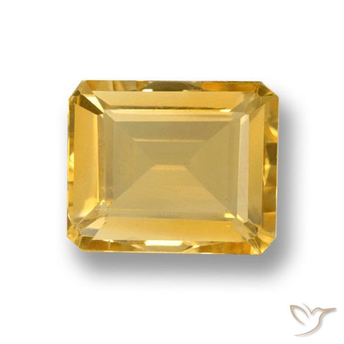 4.27ct Natural Gold Citrine, Emerald Cut, VVS-VS