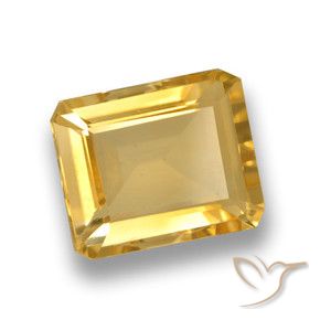 4.27 ct Golden Citrine Stone, Natural Citrine in Octagon Step Cut Shape for Sale