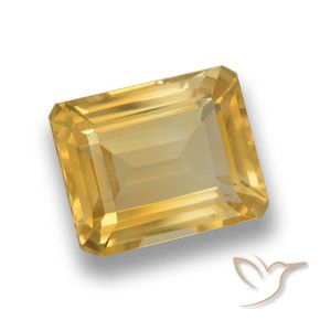 4.32 ct Golden Citrine Stone, Natural Citrine in Octagon Step Cut Shape for Sale