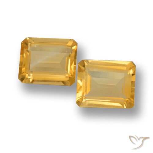 7.53 ct Yellow Citrine, 11.1 x 9 mm Octagon Cut From Brazil, Photo A