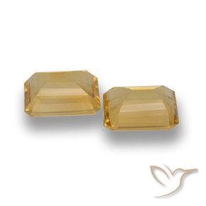 Citrine Gemstones in 11 x 9 mm (calibrated) Size for Sale, Citrine Stones in Medium-Light Orange-Gold Color
