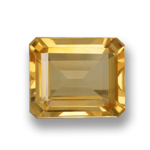 Dorato Citrino Gem - 5.4ct Taglio ottagonale (ID: 460615)