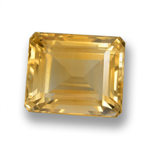 Dorato Citrino Gem - 7.1ct Taglio ottagonale (ID: 460618)