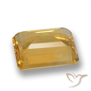 Citrine Gemstone in 12 x 10 mm (calibrated) Size for Sale, Citrine Stone in Medium-Light Orange-Gold Color