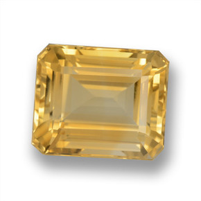 6.8ct Octagon Step Cut Yellow Golden Citrine Gem for sale 6.8ct Octagon Step Cut Yellow Golden Citrine Gem (ID: 460625)