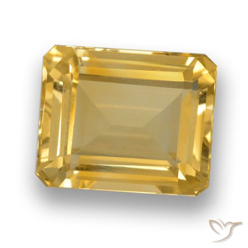 4.46ct Natural Golden Citrine, Octagon / Emerald Cut, VVS, Photo A