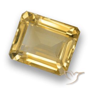 4.46 ct Golden Citrine Stone, Natural Citrine in Octagon Step Cut Shape for Sale