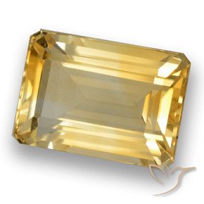 8.68 ct Golden Citrine Stone, Natural Citrine in Octagon Step Cut Shape for Sale