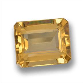 5.1ct Octagon Step Cut Yellow Golden Citrine Gem for sale 5.1ct Octagon Step Cut Yellow Golden Citrine Gem (ID: 460719)