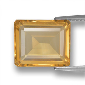 5ct Octagon Step Cut Yellow Golden Citrine Gem for sale 5ct Octagon Step Cut Yellow Golden Citrine Gem (ID: 460721)