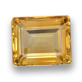 7.1ct Octagon Step Cut Yellow Golden Citrine Gem for sale 7.1ct Octagon Step Cut Yellow Golden Citrine Gem (ID: 460775)