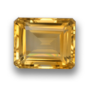 Dorado naranja claro medio Citrina Gema - 6.1ct Corte octagonal (ID: 460776)